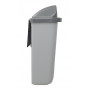 POUBELLE CORBEILLE 50L PLASTIQUE XERIOS GRIS/GRIS 