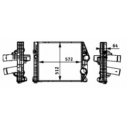 Refroidisseur d'air  / Intercooler - Mercedes Atego  A970 501 02 01