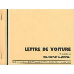 Carnet lettre de voiture petit format 4x50 neutre