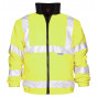 Veste JAUNE  haute visibilité d'hiver imperméable 4en1  