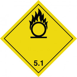 Symbole de danger ALU 250 X 250 N °5.1